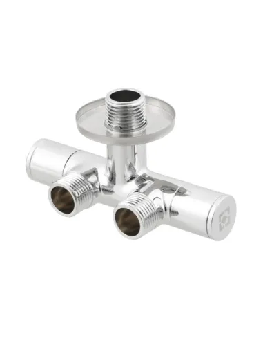 Приборный кран угловой Raftec VKE801005 1/2х1/2х1/2 дюйма, с керамическим запорным элементом