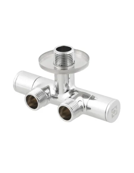 Приборный кран угловой Raftec VKE801005 1/2х1/2х1/2 дюйма, с керамическим запорным элементом