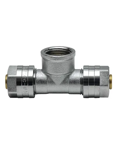 Трійник Raftec РВ 16х1/2х16 мм, для металопластикових труб