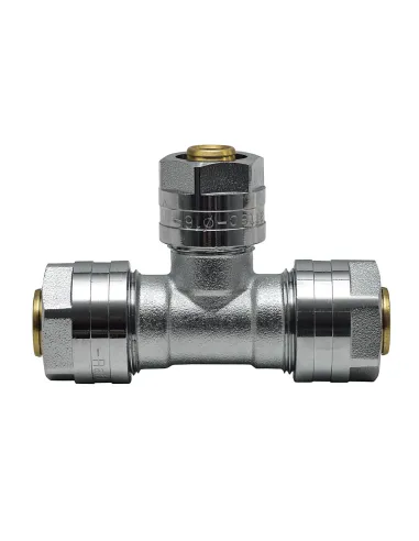 Трійник Raftec 20x16x20 мм для металопластикових труб.