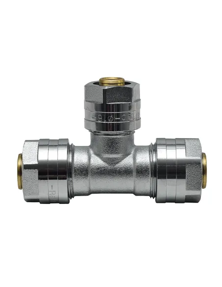 Трійник Raftec 20x16x20 мм для металопластикових труб.