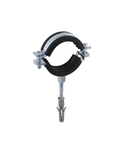 Хомут для трубы 48 - 53 мм Raftec серый в сборе с винтом 8 х 100 и дюбелем