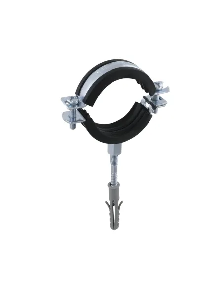 Хомут для труби 48 - 53 мм Raftec сірий у зборі з гвинтом 8 х 100 та дюбелем