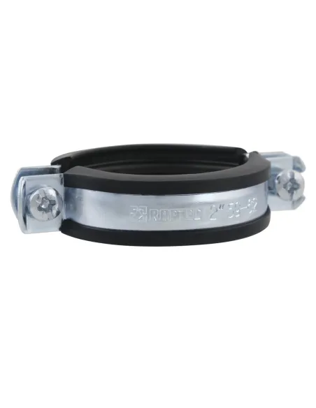 Хомут для труби 59 - 62 мм Raftec сірий у зборі з гвинтом 8 х 100 та дюбелем