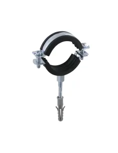 Хомут для труби 74 - 80 мм Raftec сірий у зборі з гвинтом 8 х 100 та дюбелем