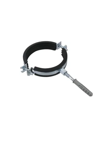 Хомут для труби 74 - 80 мм Raftec сірий у зборі з гвинтом 8 х 100 та дюбелем