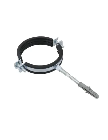 Хомут для труби 101 - 106 мм Raftec сірий у зборі з гвинтом 8 х 100 та дюбелем