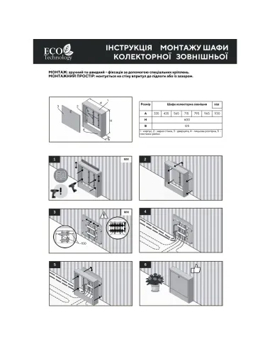 Колекторна шафа ЕСО Technology PRO ШКН-03 600x715x125 мм зовнішня