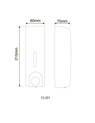 Дозатор рідкого мила Hotec 13.201 ABS White для ванної кімнати