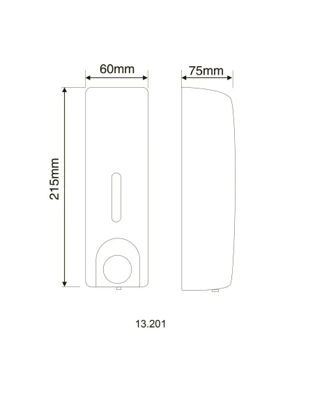 Дозатор рідкого мила Hotec 13.201 ABS White для ванної кімнати