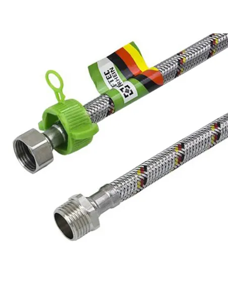 Шланг для подвода воды Raftec 1/2 дюйма ВН, 0.8 метра, нержавеющая сталь