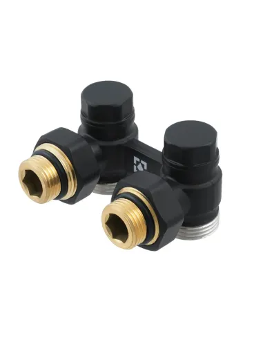 Узел нижнего подключения радиатора Raftec DHRKA11-B 1/2х3/4 дюйма, угловой