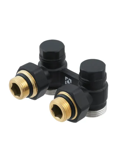 Узел нижнего подключения радиатора Raftec DHRKA11-B 1/2х3/4 дюйма, угловой