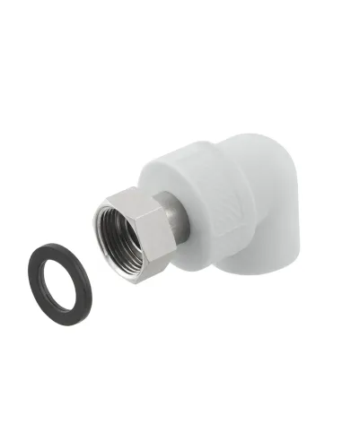 Муфта Raftec 25х3/4 дюйма, с накидной гайкой, для полипропиленовых труб, угловая