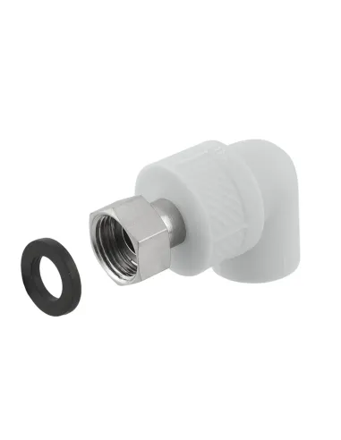 Муфта Raftec 20х1 дюйм, з накидною гайкою, для поліпропіленових труб, кутова