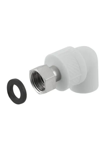 Муфта Raftec 20х1 дюйм, з накидною гайкою, для поліпропіленових труб, кутова