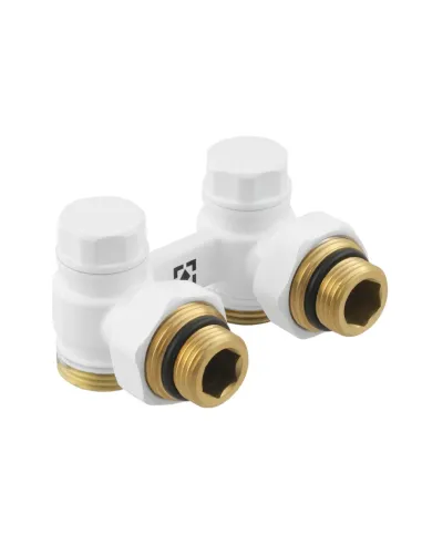 Комплект термостатический для радиатора Raftec WHITE 1/2 дюйма, угловой