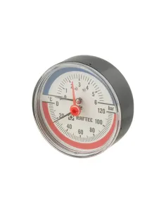 Термоманометр Raftec 80 мм, 1/2 дюйми, заднє підключення