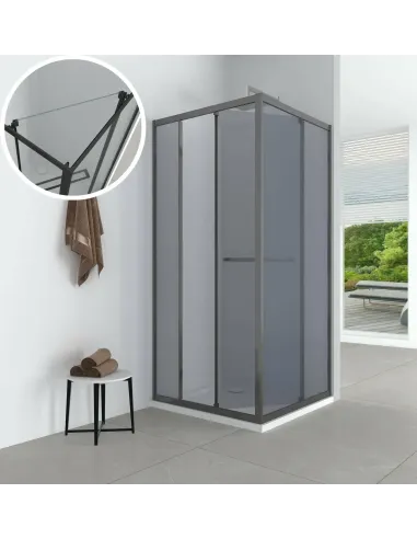 Душова кабіна без піддону Bravo DUNAJEC N90MS, квадратна