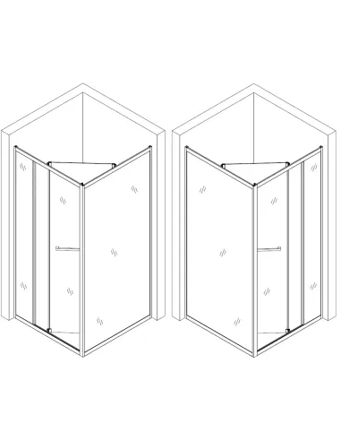Душевая кабина без поддона Bravo DUNAJEC N90MS, квадратная