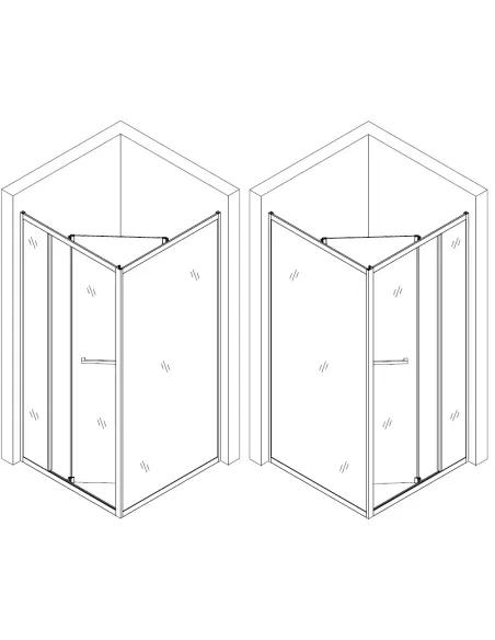 Душевая кабина без поддона Bravo DUNAJEC N90MS, квадратная