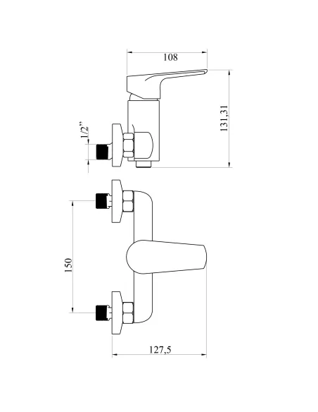 Змішувач для душу Domino Vito DVO-105, без виливу