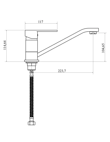 Змішувач для кухні Domino Rondo DND-203 одноважільний