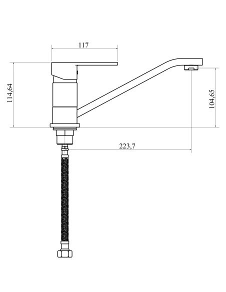 Змішувач для кухні Domino Rondo DND-203 одноважільний