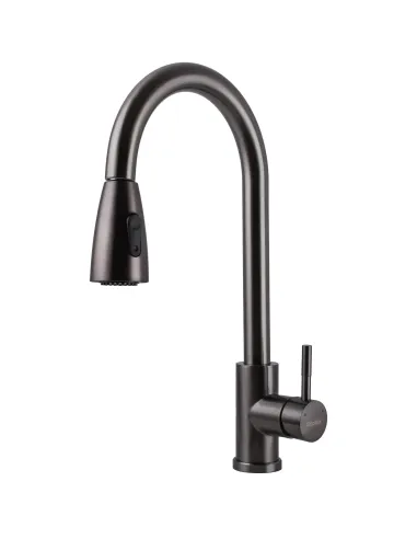 Смеситель для кухни Ecomix Stella STE-2031-GP, с выдвижным изливом