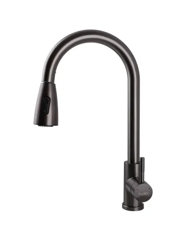 Смеситель для кухни Ecomix Stella STE-2031-GP, с выдвижным изливом