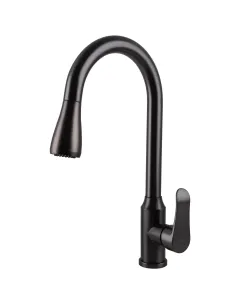 Смеситель для кухни Ecomix Stella STL-2031-GP нержавеющая сталь, с душевой насадкой