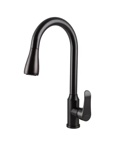 Смеситель для кухни Ecomix Stella STL-2031-GP нержавеющая сталь, с душевой насадкой