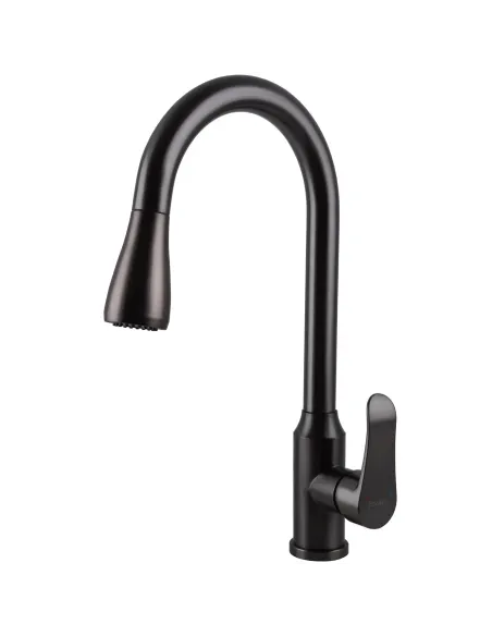 Смеситель для кухни Ecomix Stella STL-2031-GP нержавеющая сталь, с душевой насадкой