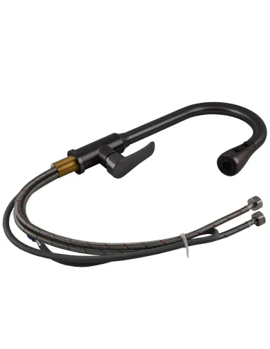 Смеситель для кухни Ecomix Stella STL-2031-GP нержавеющая сталь, с душевой насадкой