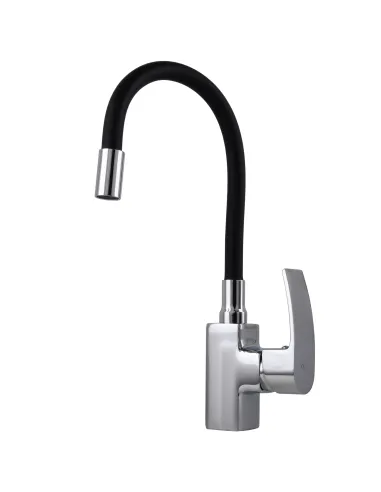 Смеситель для кухни с гибким изливом Domino Rondo DND-203SR-SB черный