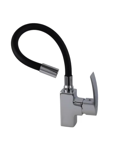 Смеситель для кухни с гибким изливом Domino Rondo DND-203SR-SB черный