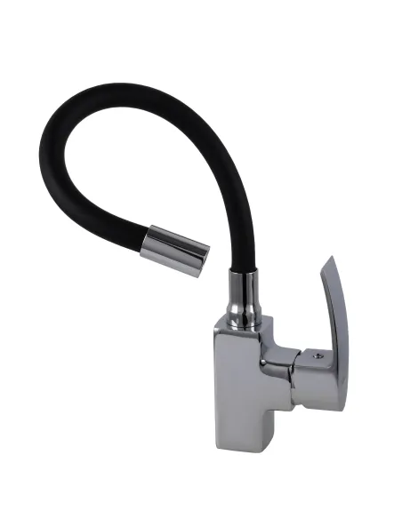 Смеситель для кухни с гибким изливом Domino Rondo DND-203SR-SB черный