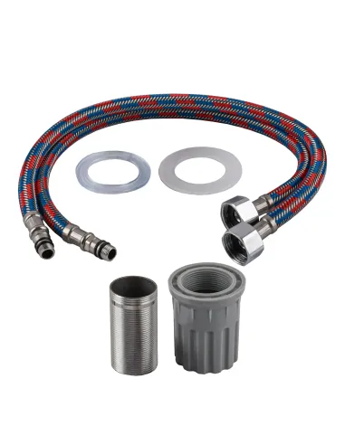 Змішувач для кухні з гнучким виливом Ecomix Stella STE-203SB-GP нержавіюча сталь