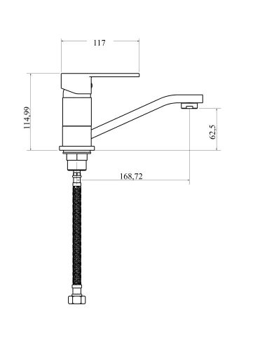 Змішувач для умивальника Domino Rondo DND-203M одноважільний
