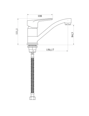 Смеситель для умывальника Domino Vito DVO-203M однорычажный