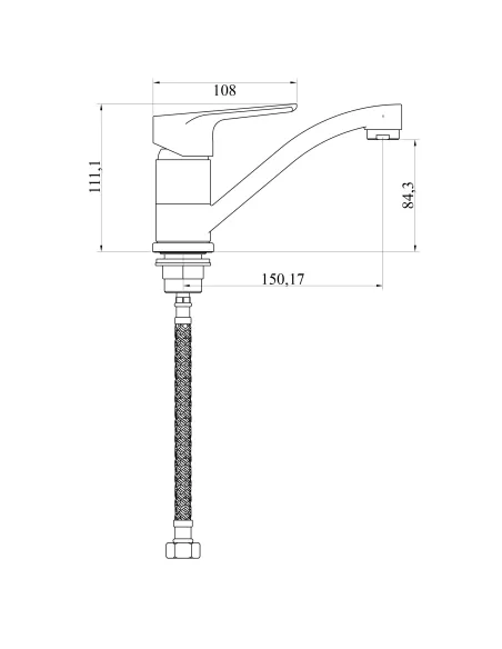 Смеситель для умывальника Domino Vito DVO-203M однорычажный