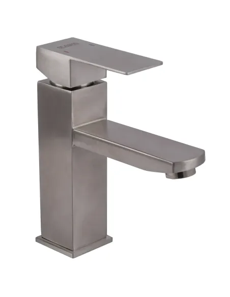 Змішувач для умивальника Globus Lux Kubus SKU-101 нержавіюча сталь