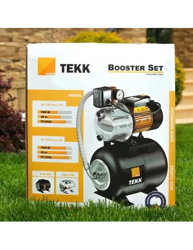 Насосная станция Tekk Haus BS 1100 Inox 24L Inox 1,1 кВт, бак 24 литра