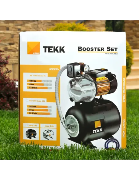 Насосная станция Tekk Haus BS 1100 Inox 24L Inox 1,1 кВт, бак 24 литра