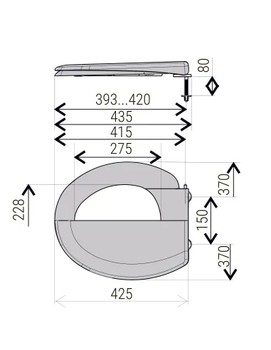 Сиденье для унитаза Optimum Liberty, микролифт