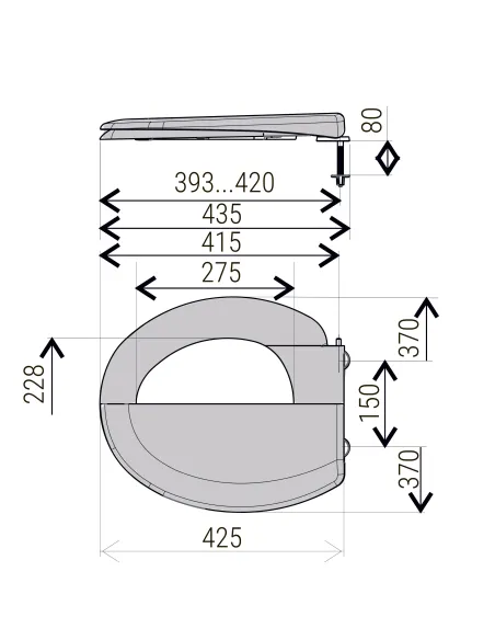 Сиденье для унитаза Optimum Liberty, микролифт