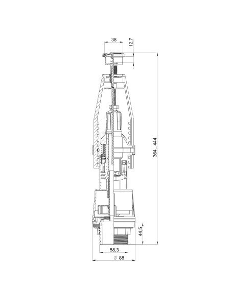 Зливний клапан з регулюванням Optimum OPTI 0410