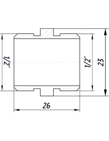 Ниппель редукционный Optimum SN332S 1/2 дюйма нержавеющая сталь