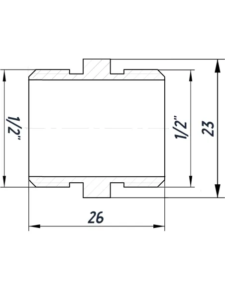 Ниппель редукционный Optimum SN332S 1/2 дюйма нержавеющая сталь