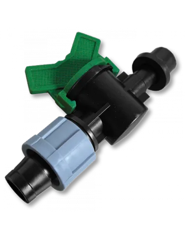 Старт-коннектор Bradas DSTZ03-1708L с миникраном для капельной ленты